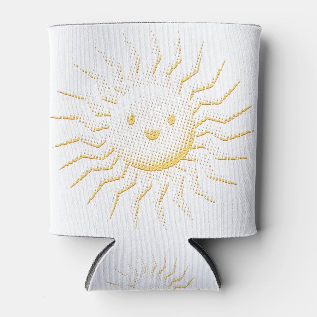 Porta-lata Cartoon Smiling Sun Face (Frente)