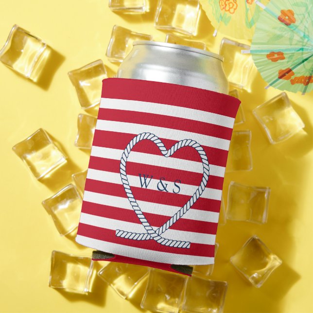 Porta-lata Casais vermelhos de  monograma com aquecimento náu (Verão in situ)