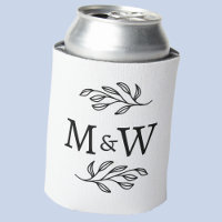 Casal de Casamento Monograma Botânico Elegante
