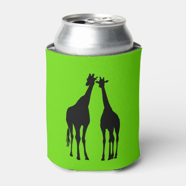 Porta-lata Casal Girafa Verde pode resfriar - Escolher Cor (Can Front)