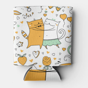 Porta-lata Casal Vintage cat: ícones perfeitos.