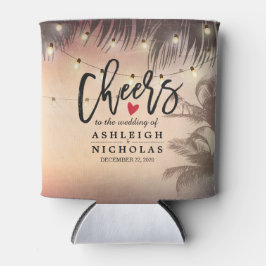 Porta-lata Casamento Alegra Amar Palmeiras Palmeiras Luzes de