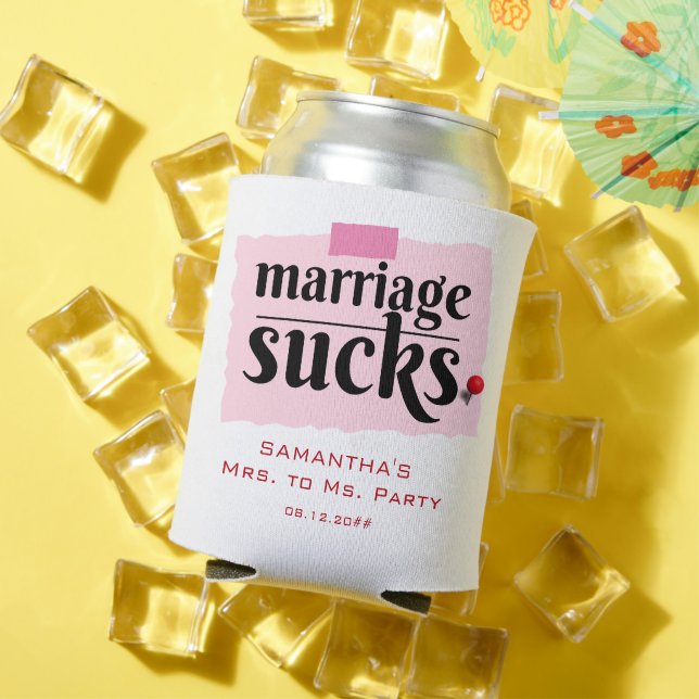 Porta-lata Casamento Chupa! Festa de Anúncio do Funny Divorce (Verão in situ)