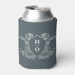 Porta-lata Casamento com Monograma de Brasão Antigo