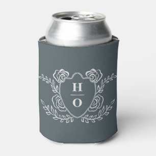 Porta-lata Casamento com Monograma de Brasão Antigo