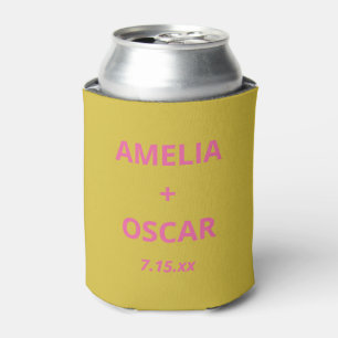 Porta-lata Casamento Cor-de-Rosa Chartreuse Amarelo Moderno e