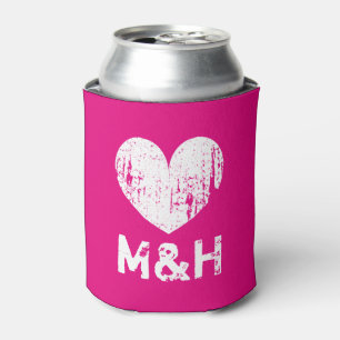 Porta-lata Casamento cor-de-rosa neon personalizado