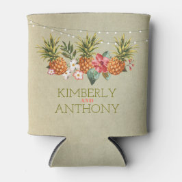Porta-lata casamento da praia tropical do abacaxi