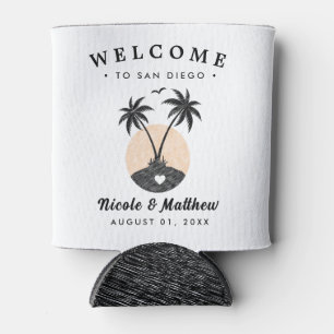 Porta-lata Casamento das Palmeiras Minimalistas de San Diego