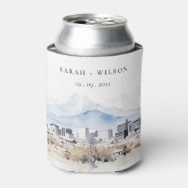 Porta-lata Casamento de Aquarela de Utah, no lago de sal míni