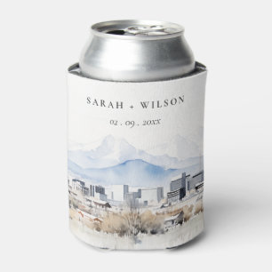Porta-lata Casamento de Aquarela de Utah, no lago de sal míni