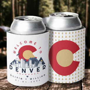 Porta-lata Casamento de Boas-vindas ao Denver Colorado Estili