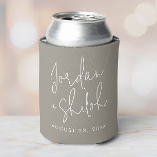 Porta-lata Casamento de Caligrafia Personalizada para ter e s