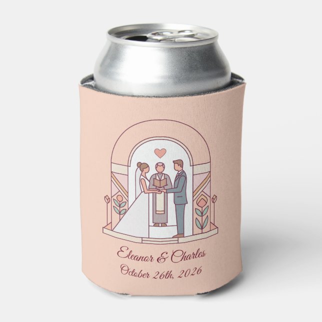 Porta-lata Casamento de Conto de Fadas Art Déco (Can Front)