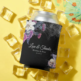 Porta-lata Casamento de Crânio Gótico Roxo-Roxo-Elegante