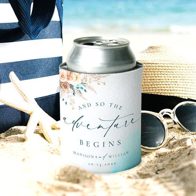 Porta-lata Casamento de Destino de Praia (Criador carregado)
