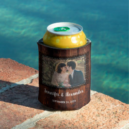 Porta-lata Casamento de folhas de aquarela