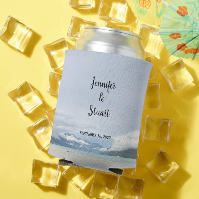 Porta-lata Casamento de noiva rustic Mountain Beach (Verão in situ)