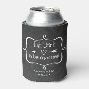 Porta-lata Casamento De Paredes De Chalkboard Fria