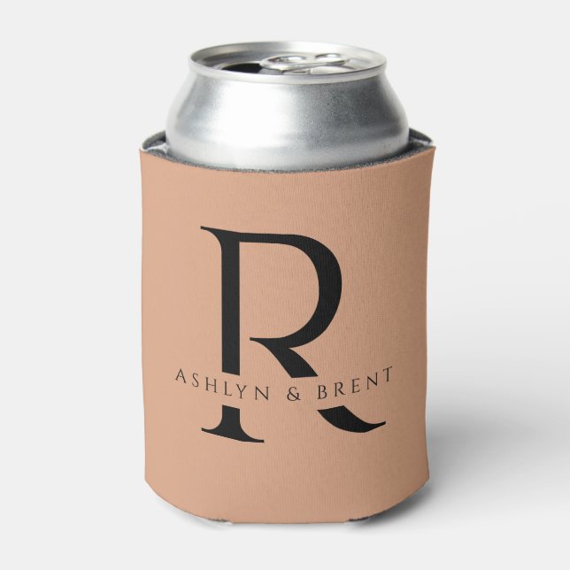 Porta-lata Casamento de Pêssego Moderno pode arrefecer/Coozie (Can Front)