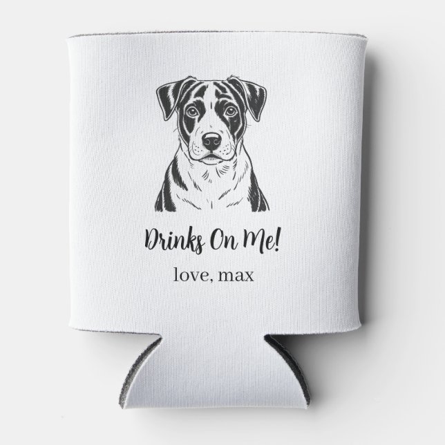 Porta-lata Casamento de Pet Personalizado (Frente)