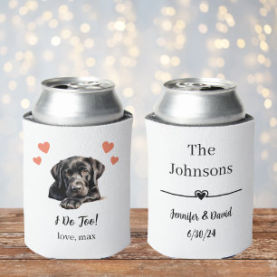Porta-lata Casamento de Pet Preto Personalizado pode resfriar