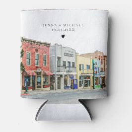 Porta-lata Casamento de Pintura em Aquarela de PARK CITY Utah