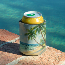 Porta-lata Casamento de Verão na Ilha Tropical Beach