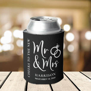 Porta-lata Casamento Favor Novo Sr. Sra. Black