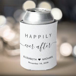 Porta-lata Casamento Feliz Para Sempre Branco