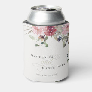 Porta-lata Casamento Floral de Elegante Dusky Blush Rosa Wild