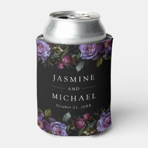 Porta-lata Casamento Floral Roxo Gótico Temperamental