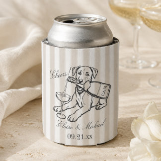Porta-lata Casamento Labrador Retriever com Listra Clássica E