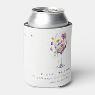 Porta-lata Casamento Mínimo De Vidro Floral De Vidro De Aquar