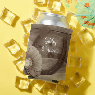 Porta-lata Casamento Ocidental Daisy Horserrade Salve a Data