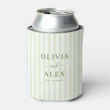 Casamento Personalizado com Listras Retrô Verde