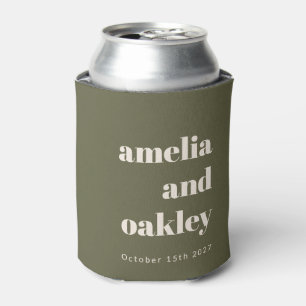 Porta-lata Casamento Personalizado De Queda De Oliva Minimali