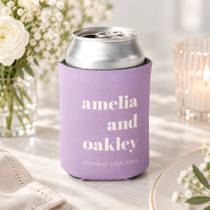 Porta-lata Casamento Retro Lavanda Minimalista Ousado Persona