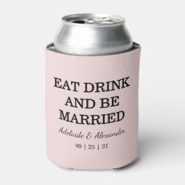 Porta-lata Casamento Rosa Moderno