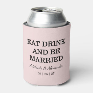 Porta-lata Casamento Rosa Moderno