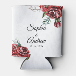 Porta-lata Casamento Russo da Rosa vermelha Elegante Marsala