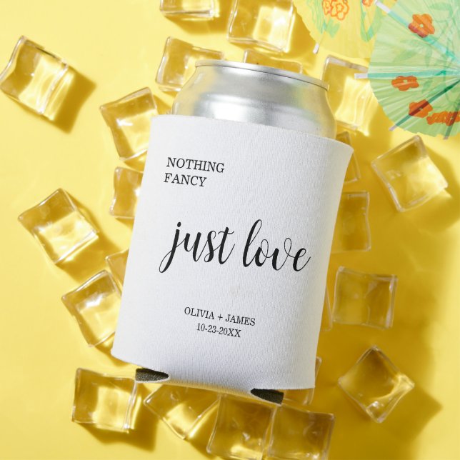 Porta-lata Casamento Simples Amor Sem Frescuras Branco (Verão in situ)
