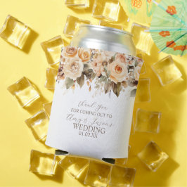 Porta-lata Castanho-de-Casamento Botânico Nuetral Beige Flora