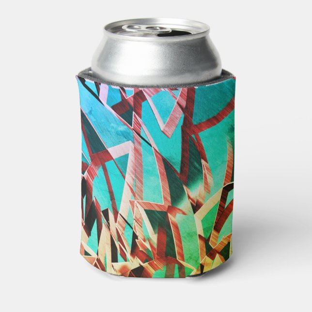 Porta-lata Castanho passa por verde-rústico e aquamarina (Can Back)