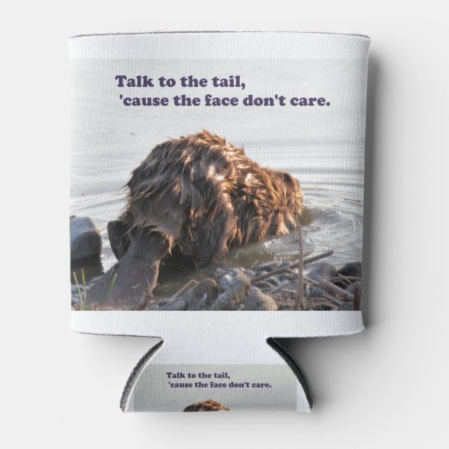 Porta-lata Castor Engraçado (Frente)