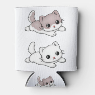 Porta-lata Cat Kawaii Feline Little Cat Tender Chibi