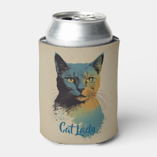 Porta-lata Cat Lady Can Cooler (Can Front)