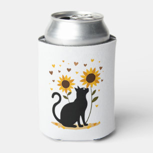 Porta-lata Cat Sunflower Christmas Tree Sun Flower Cat Lover
