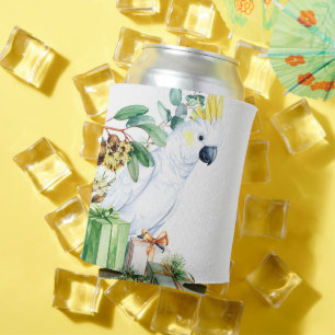Porta-lata Catatua Branca Apresenta Feliz Natal