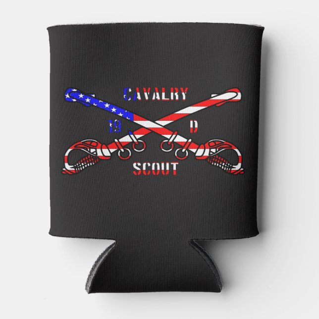 Porta-lata Cavalaria Americana Pode Coozy (Frente)